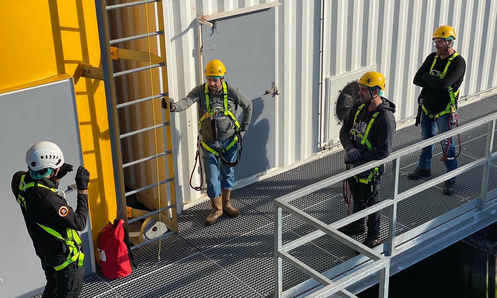 Equipement De Travail En Hauteur. Dispositif Antichute Pour